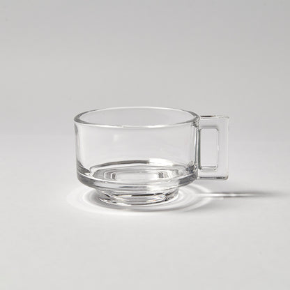 Joe Colombo Cup & Saucer CLEAR - Handmade by Arnoglass
